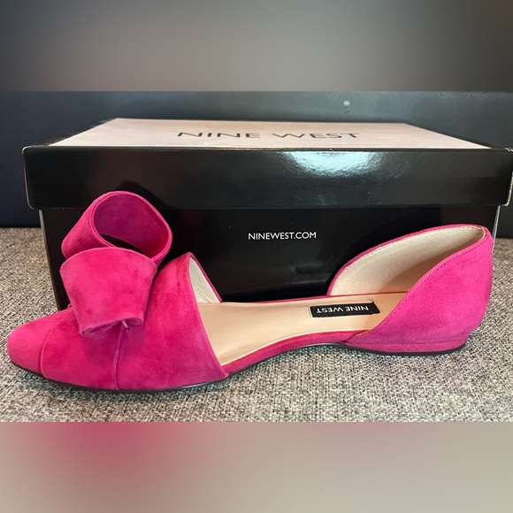 Nine West D’orsay pink bow flat - Picture 3 of 5